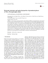 Electronic Structure and Optical Properties of Prominent Phases of Tio2: First-Principles Study