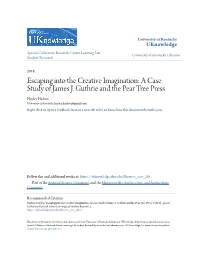 Escaping Into the Creative Imagination: a Case Study of James J