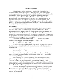 Lecture 17 Highlights