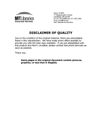 Mitlibraries Email: Docs@Mit.Edu Document Services