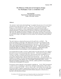 The Dilemma of Education in Participatory Design: the Marketplace Value Vs