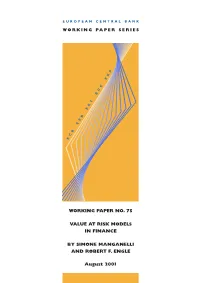 Value at Risk Models in Finance