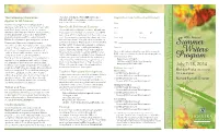 40Th Annual Summer W Riters Program