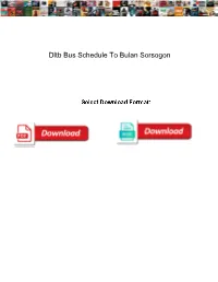 Dltb Bus Schedule to Bulan Sorsogon