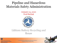 Lithium Battery Recycling and Reuse
