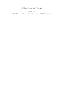 On Mass Interaction Principle