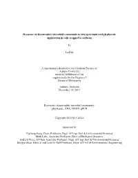 Response of Diazotrophic Microbial Community to Nitrogen Input and Glyphosate Application in Soils Cropped to Soybean