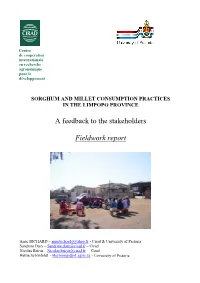 Sorghum and Millet Consumption Practices in the Limpopo Province