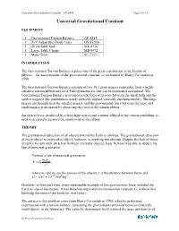 Universal Gravitational Constant EX-9908 Page 1 of 13