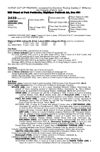 HORSE out of TRAINING, Consigned by Dominion Racing Stables (I. Williams) the Property of Mr K. Sohi Will Stand at Park Paddocks, Highflyer Paddock AA, Box 691