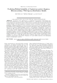 Predicting Habitat Suitability of Coptotermes Gestroi (Isoptera: Rhinotermitidae) with Species Distribution Models