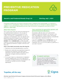 Preventive Medication Program