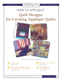 Quilt Designs for Creating Appliqué Quilts
