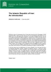 The Islamic Republic of Iran: an Introduction