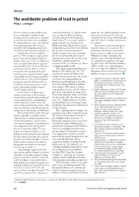 The Worldwide Problem of Lead in Petrol Philip J