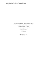 A Pentadic Analysis of Fed Up