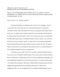 Impact of Neighborhood Morphology on Air Pollution Dispersion Patterns Due to Unplanned Building Demolition: a Parametric Study