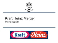 Kraft Heinz Merger