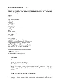 MAGHERAFELT DISTRICT COUNCIL Minutes of Proceedings of A