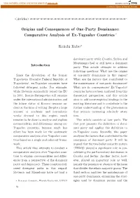 Comparativeanalysis of Ex-Yugoslav Countries
