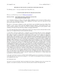 Council on Science and Public Health Reports
