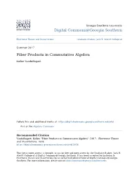 Fiber Products in Commutative Algebra