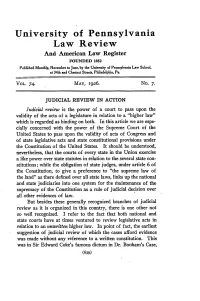 Judicial Review in Action