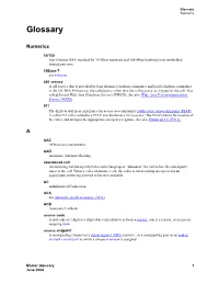 Master Glossary 1 June 2004 Glossary A