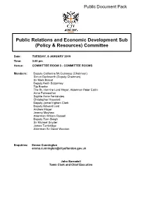 Public Relations and Economic Development Sub (Policy & Resources) Committee