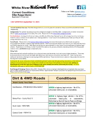 Dillon Ranger District Conditions Report