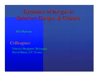 Dynamics of Hot Gas in Galaxies, Groups, & Clusters