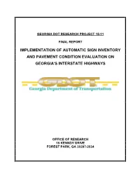 Implementation of Automatic Sign Inventory and Pavement Condition Evaluation On