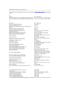 List of Periodicals