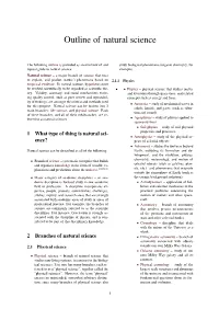 Outline of Natural Science