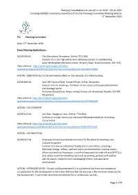 Planning Consultations for Period 11.11.2020 – 03.12.2020 Including AGREED Comments and Actions from the Planning Committee Meeting Held on 3Rd December 2020