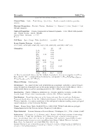 Trevorite Nife2 O4 C 2001-2005 Mineral Data Publishing, Version 1