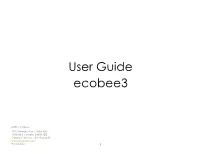 User Guide Ecobee3
