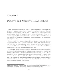Chapter 5 Positive and Negative Relationships