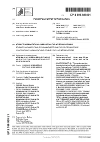 European Patent Office of Opposition to That Patent, in Accordance with the Implementing Regulations