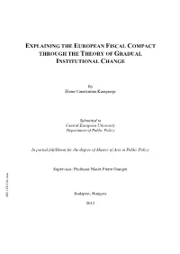 Explaining the European Fiscal Compact Through