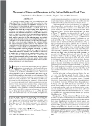 Movement of Diuron and Hexazinone in Clay Soil and Infiltrated Pond Water