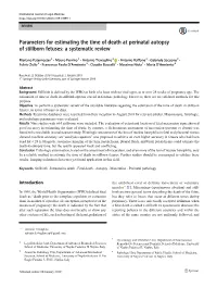 Parameters for Estimating the Time of Death at Perinatal Autopsy of Stillborn Fetuses: a Systematic Review