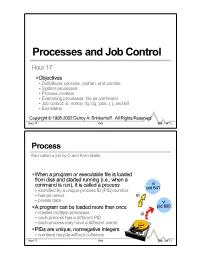 Processes and Job Control