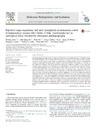 Repeated Range Expansions and Inter-/Postglacial Recolonization Routes of Sargentodoxa Cuneata (Oliv.) Rehd