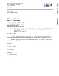 September 28, 2020 VIA ELECTRONIC FILING Ms