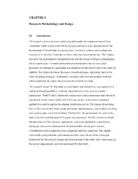 CHAPTER 4 Research Methodology and Design