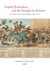 English Radicalism and the Struggle for Reform