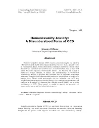 Homosexuality Anxiety: a Misunderstood Symptom Of