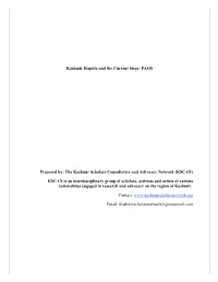 Kashmir Dispute and the Current Siege: FAQS Prepared By