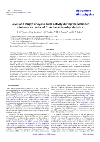 Level and Length of Cyclic Solar Activity During the Maunder Minimum As Deduced from the Active-Day Statistics